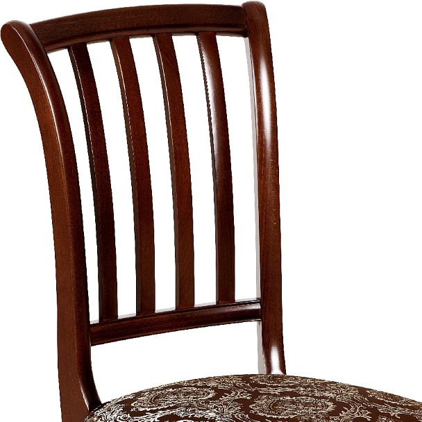 Стул деревянный с мягким сиденьем Бэль Античный орех/Темно-коричневый жаккард - Вид 8