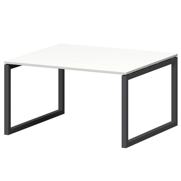 Стол переговорный на металлокаркасе СМСП-О-14.123.Пр50 Белый/Антрацит 1400x1236x750 Смарт - Вид 1