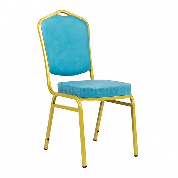 Стул Хит 20мм - светлое золото, велюр голубой - Вид 2