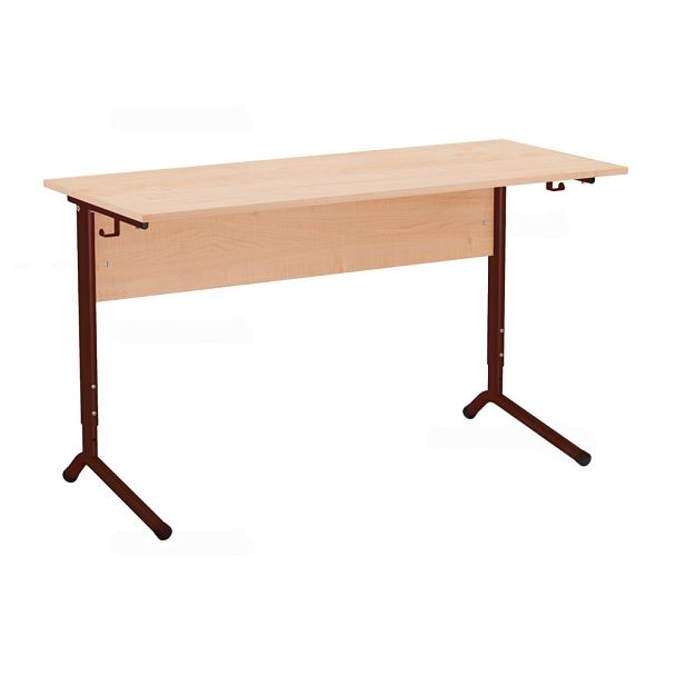 Стол ученический 120Р, 2-местный, регулируемый на плоскоовальной трубе (м/к Коричневый, Серый, Черный), гр.4-6 - Вид 5