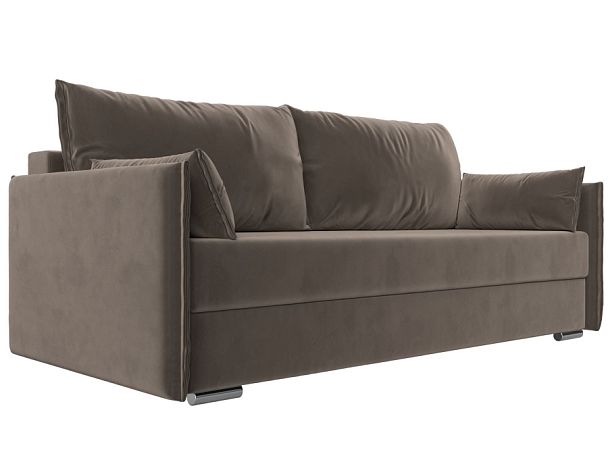 Диван угловой Сайгон (полностью велюр коричневый) - Вид 1