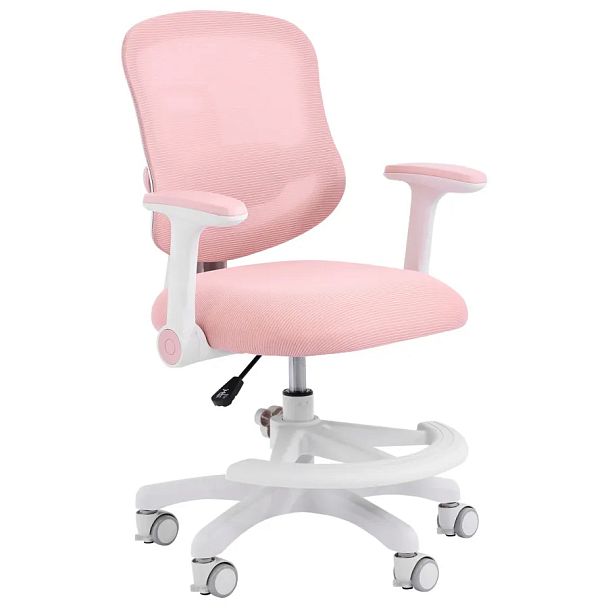 Кресло детское с подставкой для ног BRABIX KIDS "MG-215", сетка/ткань TW, розовое, 533311 - Вид 2