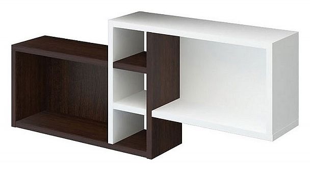 Полка книжная Домино ПК-20 Белый/Венге - Вид 1