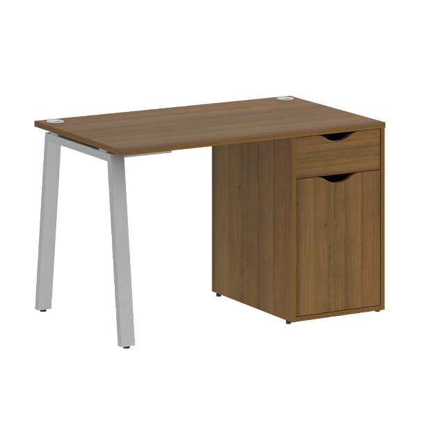 Home Office Стол письменный VR.SP-3-118.1.A Орех/Серый металл 1180*720*750 - Вид 1