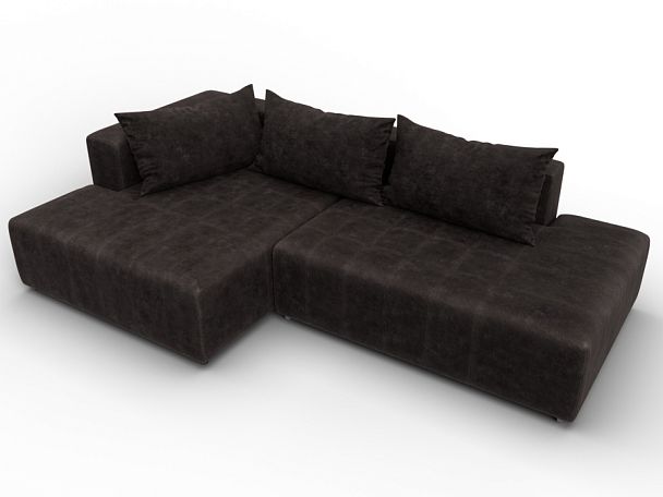 Диван угловой Лига-103 НПБ угол левый Велюр коричневый - Вид 6