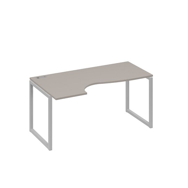 Стол эргономичный левый "Классика" на металлокаркасе QUATTRO A4 А4 Б4 045 БП мокко премиум / металлокаркас серый - Вид 1