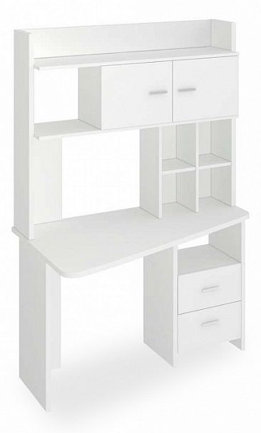 Стол компьютерный Нельсон Lite СКЛ-Трап120+НКЛХ-120 БЕ ЛЕВ Белый левый - Вид 1