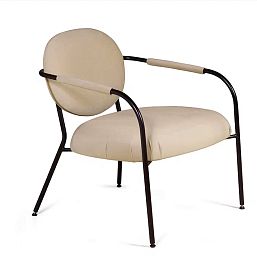 Лаунж кресло EGO, велюр бежевый - Фото предпросмотра