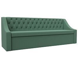 Диван кухонный прямой Мерлин Рогожка зеленый - Фото предпросмотра