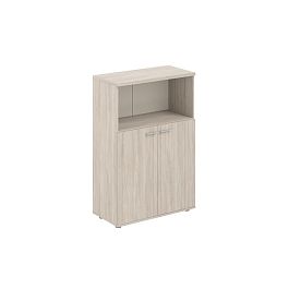Шкаф средний с нишей 800х400х1200, 2-х дв., з.ст HDF / корпус: дуб светлый; фасады: дуб светлый Сигма / Sigma - Фото предпросмотра
