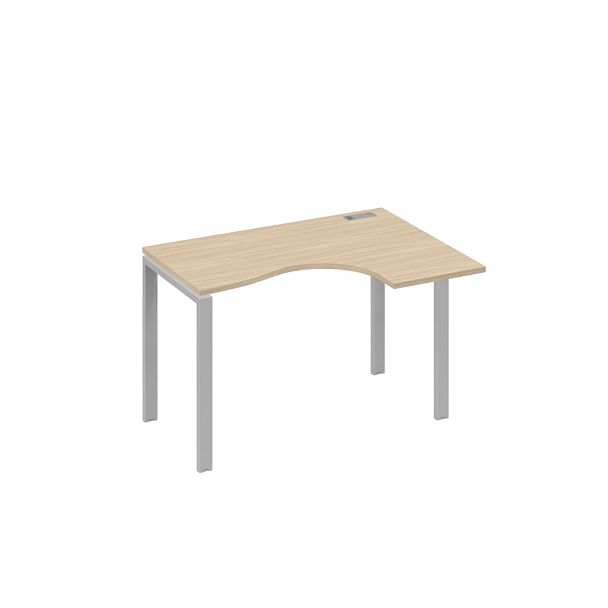 Стол эргономичный правый "Классика" на металлокаркасе UNO A4 А4 Б1 032 БП дуб скандинавский / металлокаркас серый - Вид 1