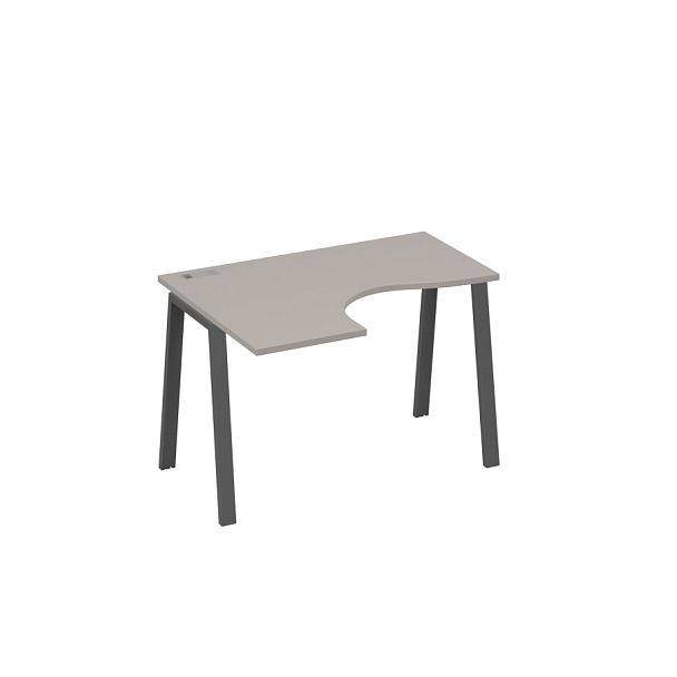 Стол эргономичный левый "Классика" на металлокаркасе TRE A4 А4 Б3 031 БП мокко премиум / металлокаркас антрацит - Вид 1