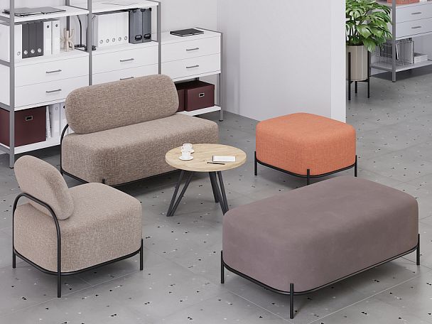 Jive Диван одноместный JVE-1 Clarins 972/Металл Черный 670*720*770 - Вид 3