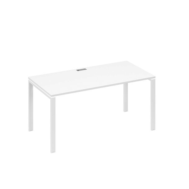 Стол письменный на металлокаркасе UNO A4 А4 Б1 025 БП белый премиум / металлокаркас белый - Вид 1