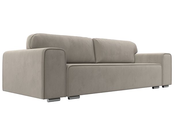 Прямой диван Лига-029 Микровельвет бежевый - Вид 1