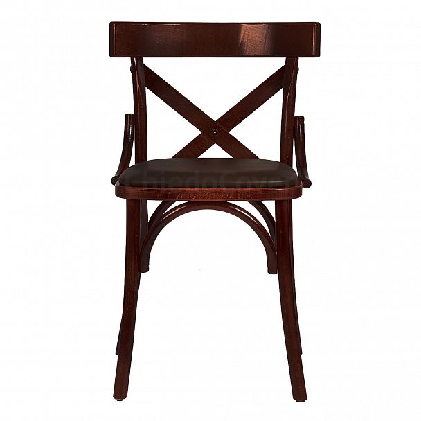 Стул Кантри морилка венге, сиденье кожзам SPACE BROWN - Вид 4
