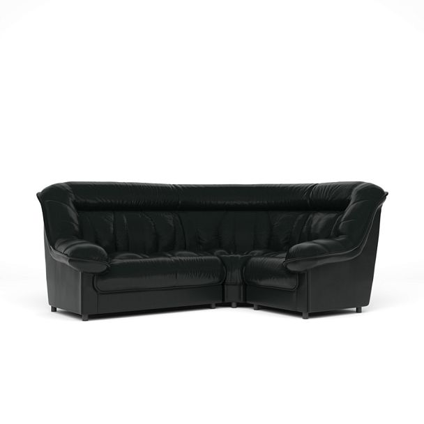 Диван угловой 2У1 Эдельвейс Ed/2y1/cn1114 черный - Вид 1