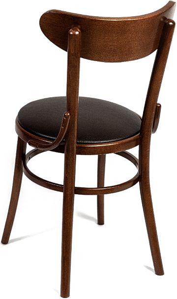 Стул деревянный венский Милем светлый орех/коричневая экокожа - Вид 4