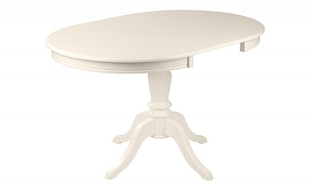 Обеденная группа стол Элат D90(130)х90х76 Слоновая кость и 4 стула Арктос Слоновая кость/Бежевый жаккард - Вид 4