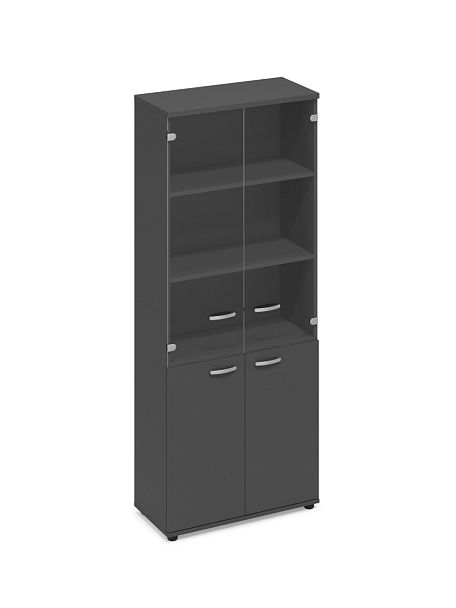 Шкаф стеклянные дверцы стенка ДСП A4 А4 9390 антрацит премиум - Вид 1