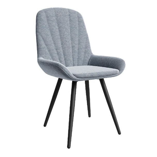 Стул ЮККИ Основание №1 Конус Черное Вельвет Серый - Вид 1