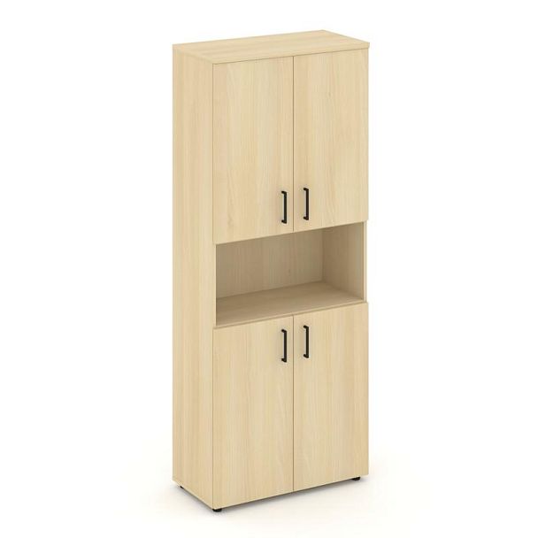 Стайл Проджект Шкаф высокий широкий SN.STS.E-107 Акация Лорка/Черный Ручки 796*400*1982 - Вид 1