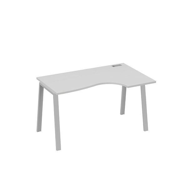 Стол эргономичный правый "Классика" на металлокаркасе TRE A4 А4 Б3 044 БП серый / металлокаркас серый - Вид 1