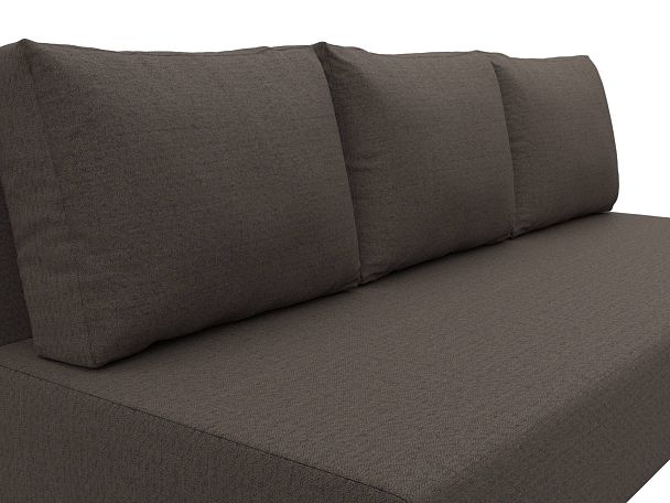 Диван прямой Лига-033 Рогожка коричневый - Вид 4