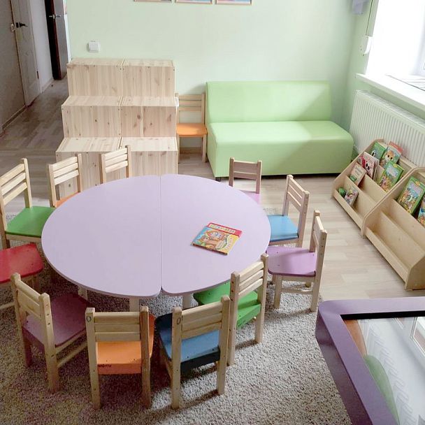 Стол Полукруг ЛДСП, цветной, гр.0-3  - Вид 4