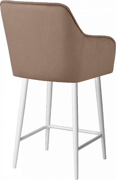 Полубарное поворотное кресло Мони К, Confetti latte/белый - Вид 5