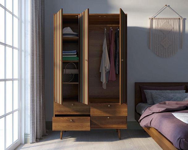 Шкаф трехстворчатый Berber принт 20 арт BB02/Print_20 - Вид 2