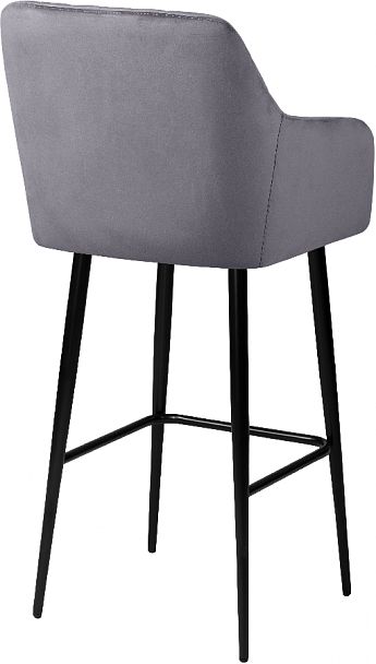 Барное поворотное кресло Барли К, темно-серый H-15/черный - Вид 5