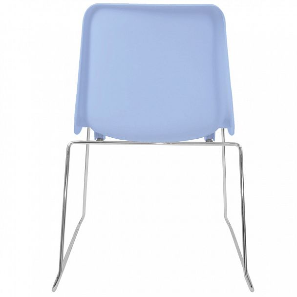 Стул Vicenza (пруток), каркас хром, голубой, стопируемый - Вид 4