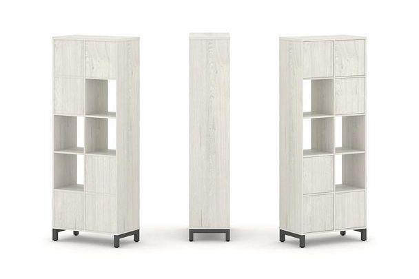 Стайл Проджект Набор стеллажа 1 сторон., 5 яр. SN.NS-521 Дуб Наварра/Металл Антрацит 754*400*1982 - Вид 1