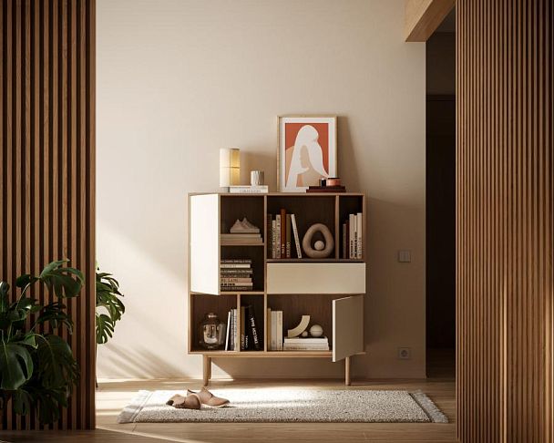 Комод с двумя дверками и ящиком Alice арт ALC06 - Вид 2