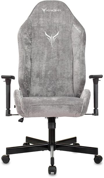 Кресло игровое Knight N1 Fabric серый Light-19 с подголов. крестов. металл - Вид 2