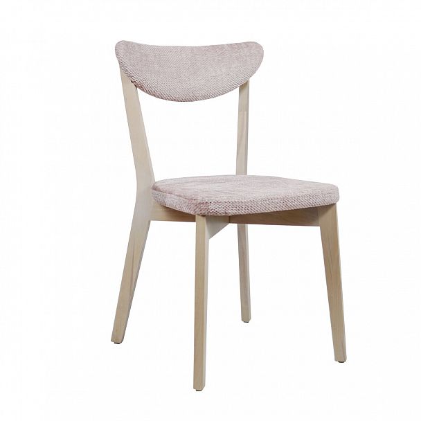Стул Ruby, шенилл sher rose, морилка белая - Вид 1