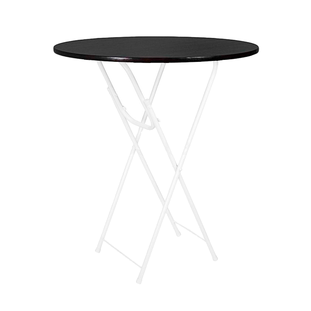 Стол Лидер 9, D80см, венге, белый - Вид 2