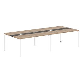 Конференц стол EUCT 3114 Дуб Денвер светлый/Белый 3132х1346х750 EDIS - Фото предпросмотра