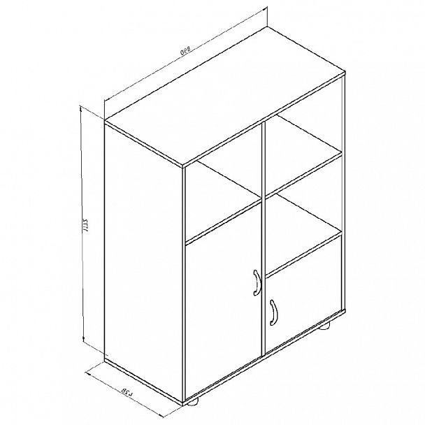 Тумба комбинированная "Дельта-7.02" - Вид 3