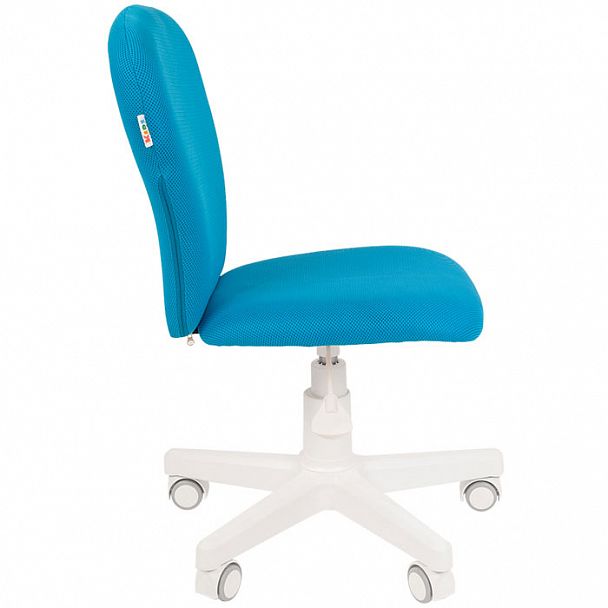 Кресло CHAIRMAN KIDS 105, пластик белый, ткань TW, голубой - Вид 3