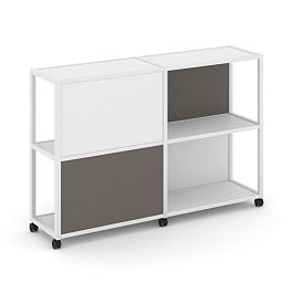 Shelf Mobile Стеллаж 3 уровня 2 секции VR.LT-STK-314.10 Белый Бриллиант/Металл Белый/W-26 1970*400*1046 - Фото предпросмотра