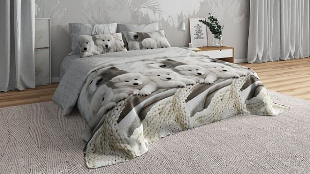 Постельное белье двуспальное Самоеды - Вид 1