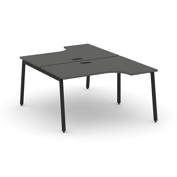 Стайл Проджект Рабочая станция эргоном. SN-4A.DRPA-021 Антрацит/Металл Черный 1380*1632/1992*750 - Вид 1