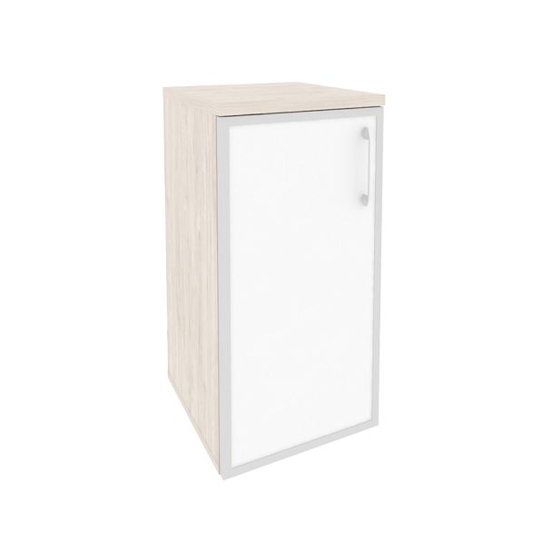 Onix Шкаф низкий узкий левый O.SU-3.2 R (L) white Денвер светлый/Стекло white 400*420*823 - Вид 1