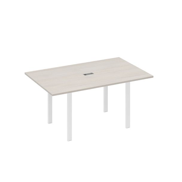 Стол 160 на металлокаркасе UNO переговорный A4 А4 Б1 121 БП дуб / металлокаркас белый - Вид 1