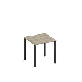 Стол письменный на металлокаркасе, столешница с вырезом Space+ А1 ЧР 021.2 ВЛ вяз либерти/ черный гладкий - Фото предпросмотра