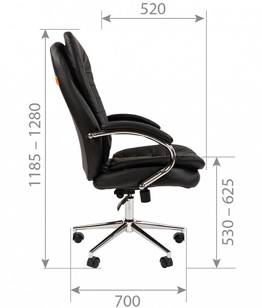 Кресло CHAIRMAN 795, натуральная кожа/экокожа, белый - Вид 6