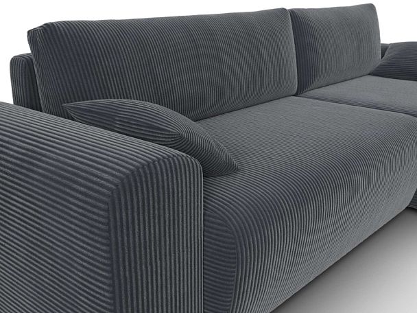 Диван угловой Лига-099 угол универсальный Велюр серый - Вид 4