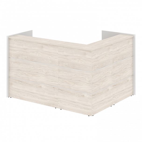 Ресепшн Г-образный "Onix" O.R-K-22 денвер светлый/белый - Вид 2